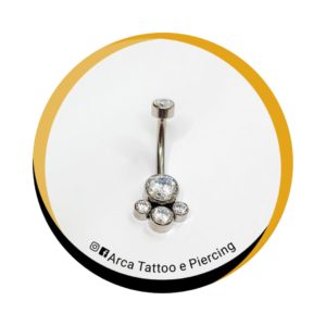 Piercing Curvado Liso, Titânio